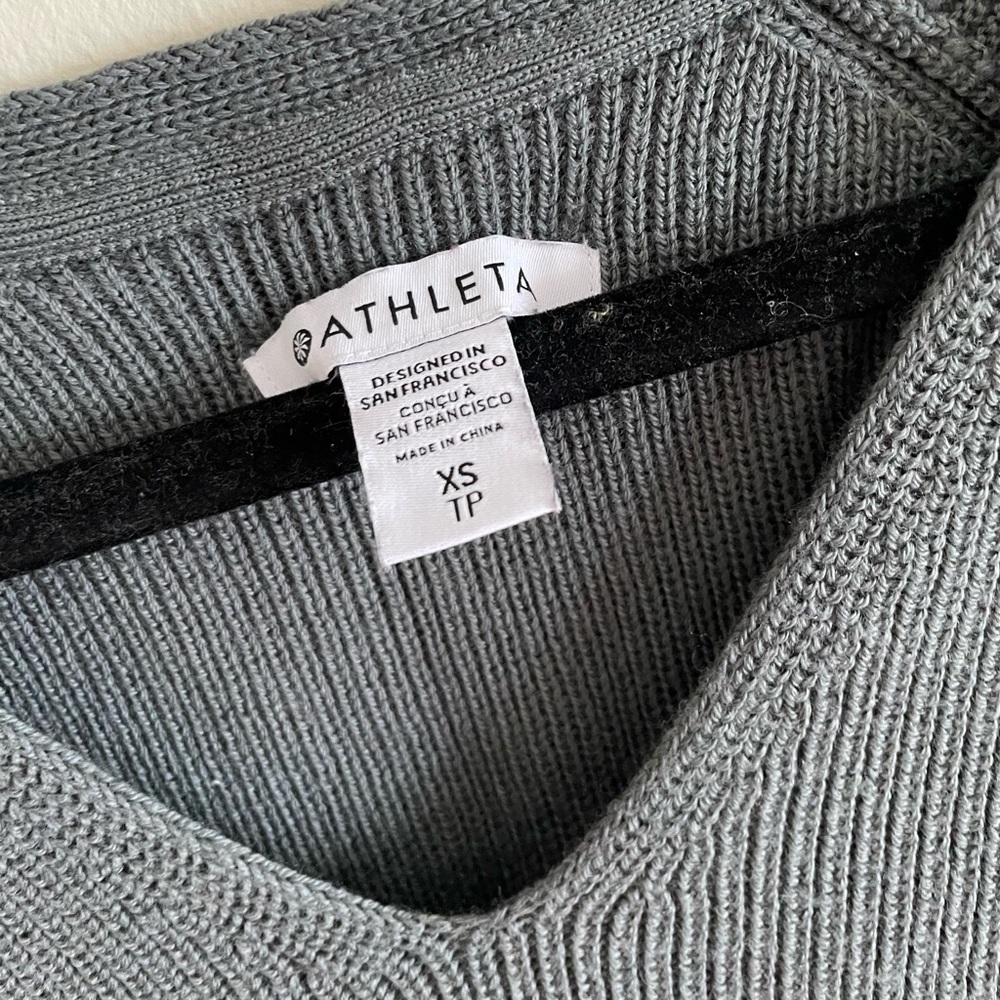 Athleta Hanover V-Neck Merino Wool Oversized Sweater